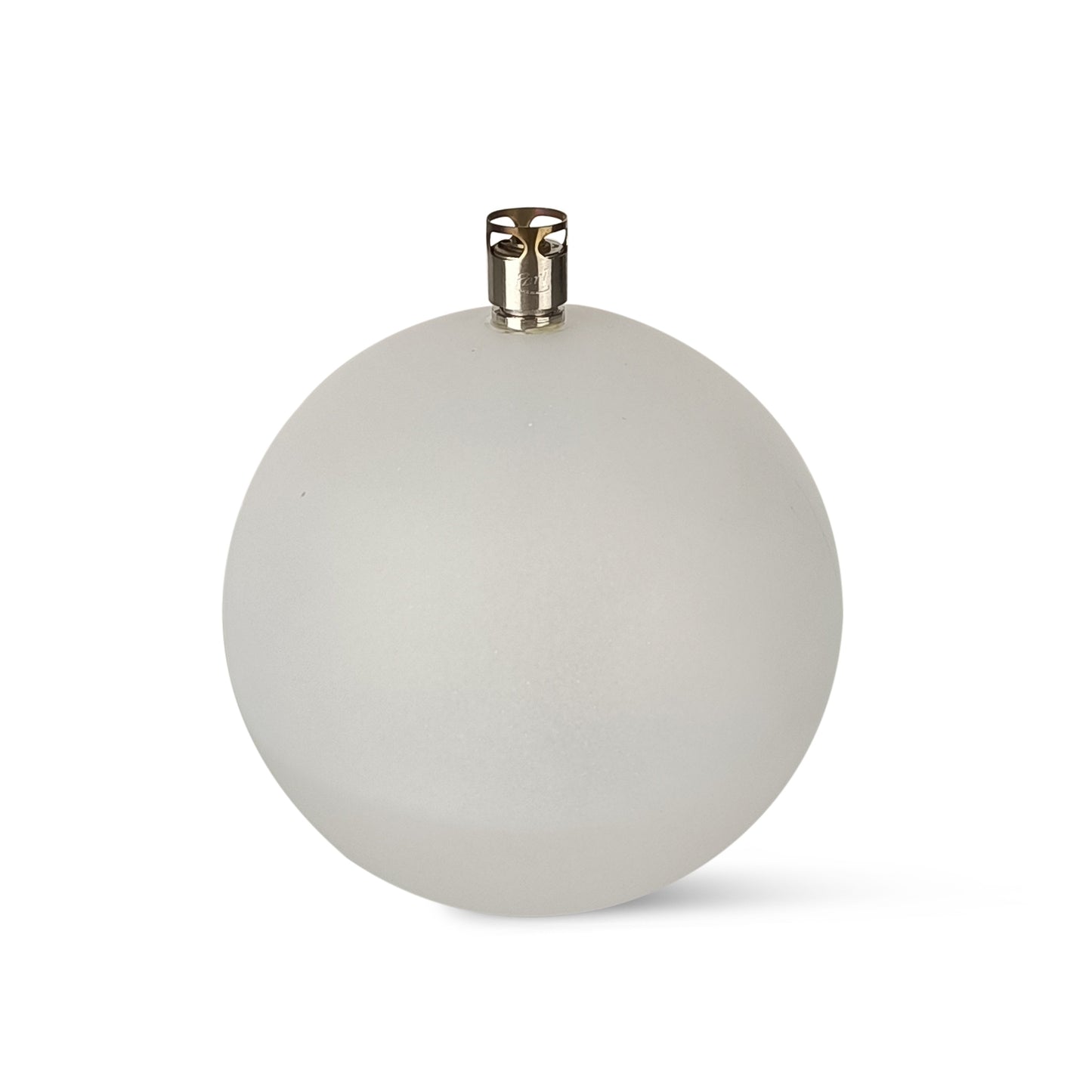 Olielamp round, frost chroom