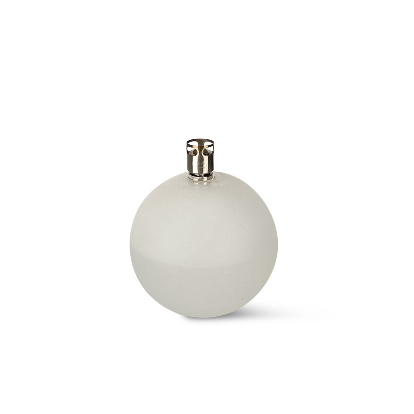 Olielamp round, frost chroom