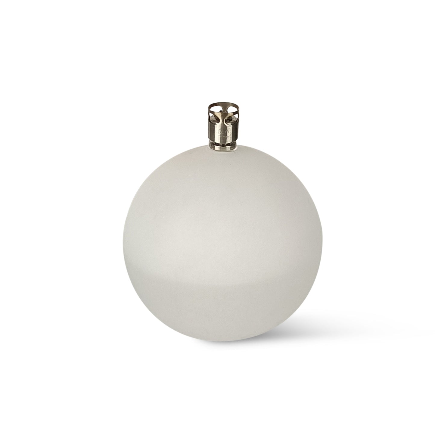 Olielamp round, frost chroom