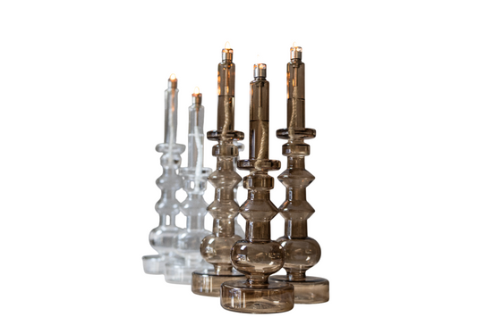 Olielamp Candle, champagne chroom