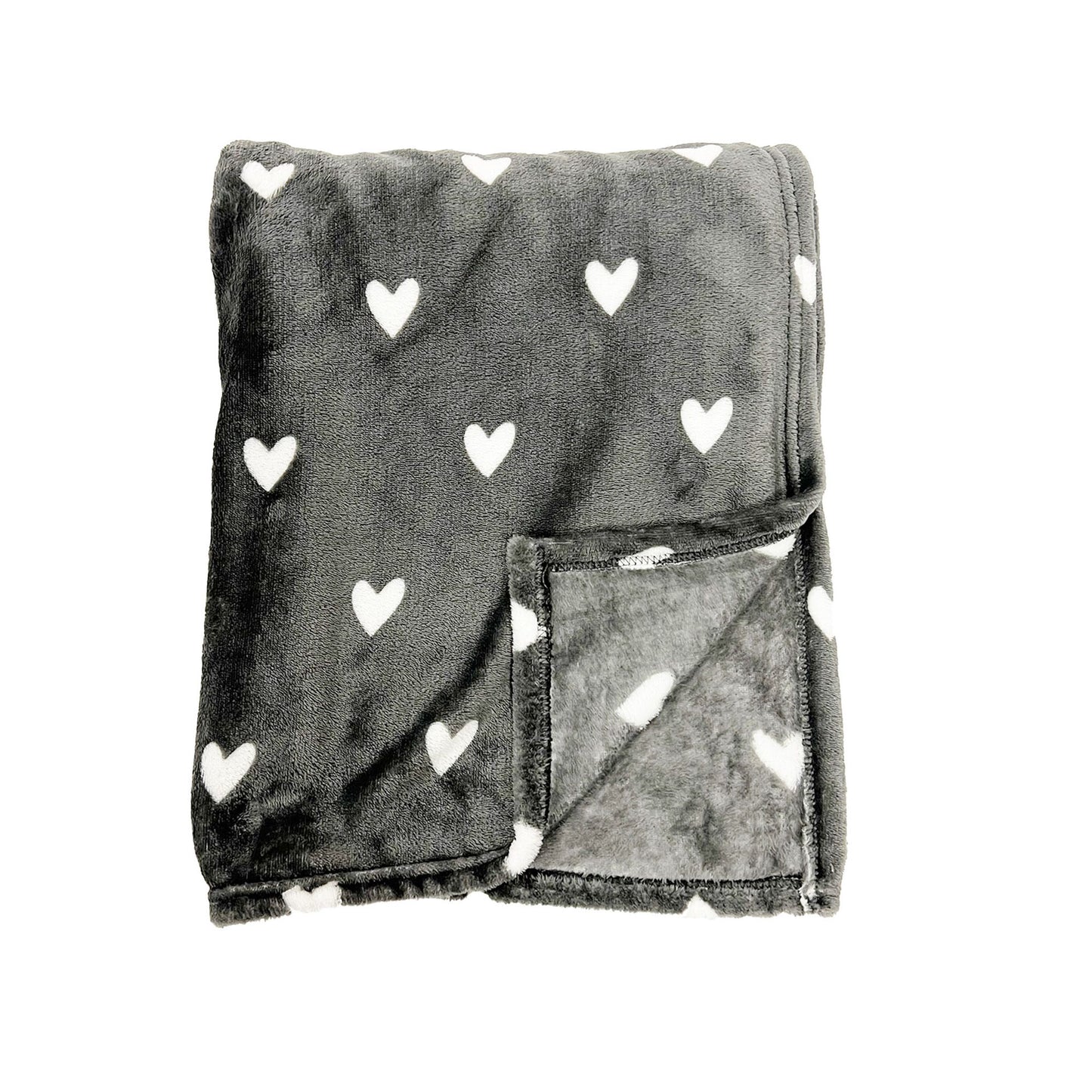 Hearts fleece blanket